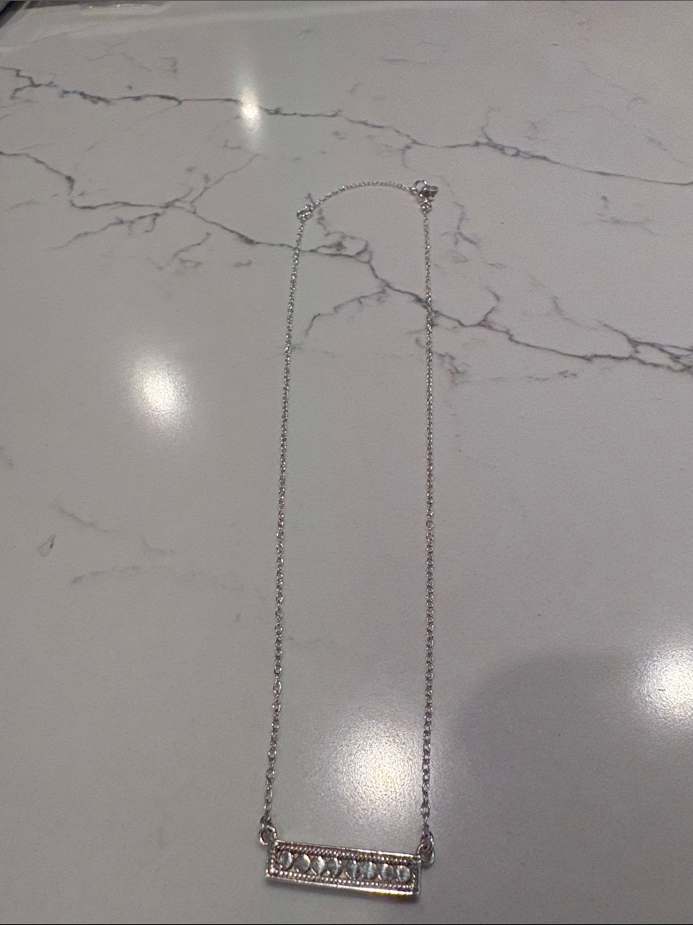 Anna Beck  silver plate pendant necklace